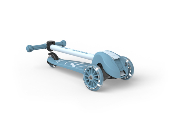 Highwaykick 3S Roller ist zusammengefaltet für den Transport