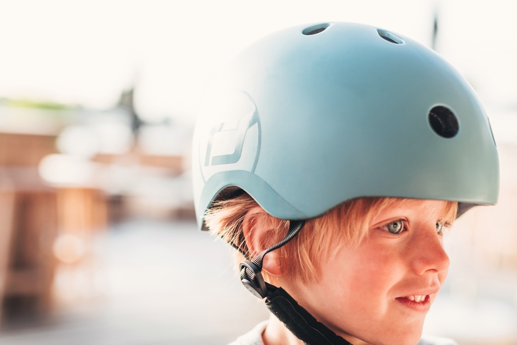 Scoot & Ride: Helm mit Reflektoren für Kinder reflektierend xxs-s 1-5